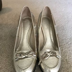 Speedy Topsider Gold Wedges